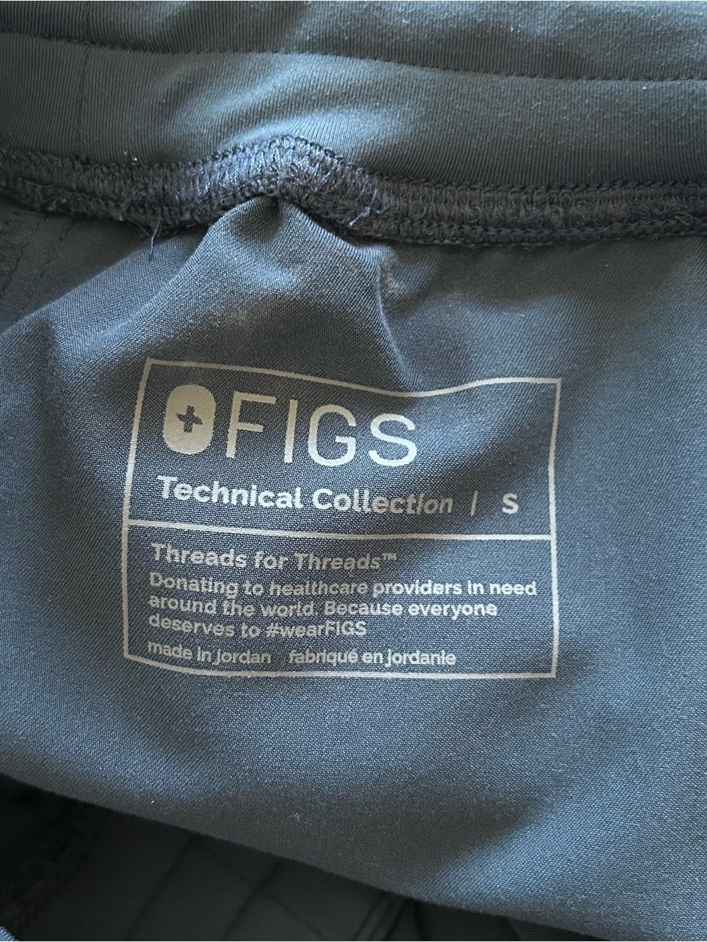 FIGS Womens S HW Zamora Jogger Scrub Pants Navy Blue High Rise Tech Pocket Small - Picture 6 of 8